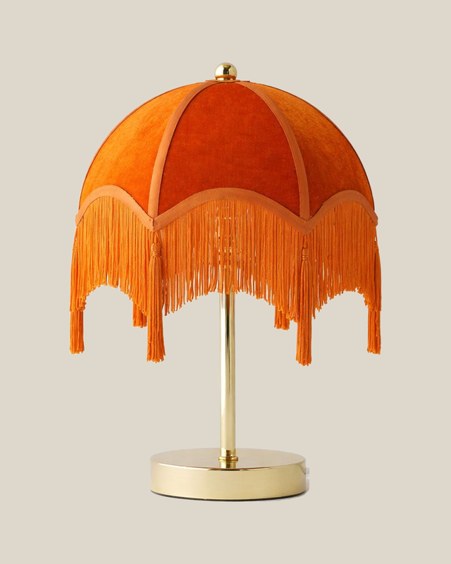 Vintage Velvet Table Lamp