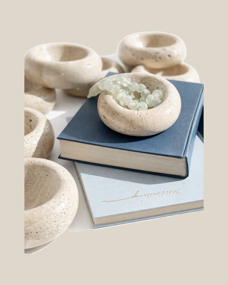 CONTOUR BOWL IN TRAVERTINE