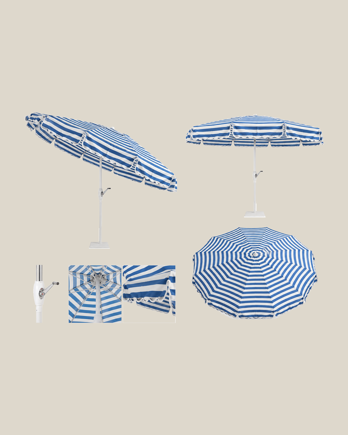 LaLuz Seaside Stripe Umbrella