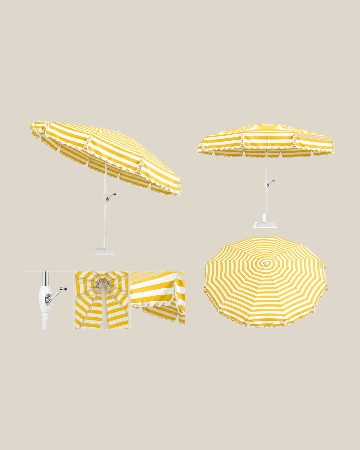 LaLuz Seaside Stripe Umbrella