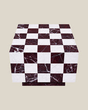 CHECKERED Side Burgundy White