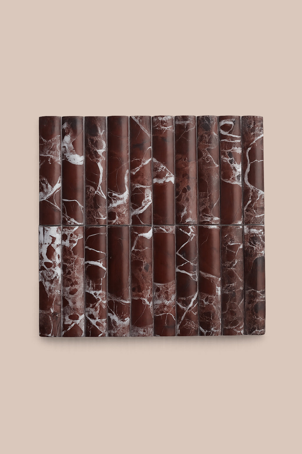 Fluted Stone Tile – 30 × 30 cm