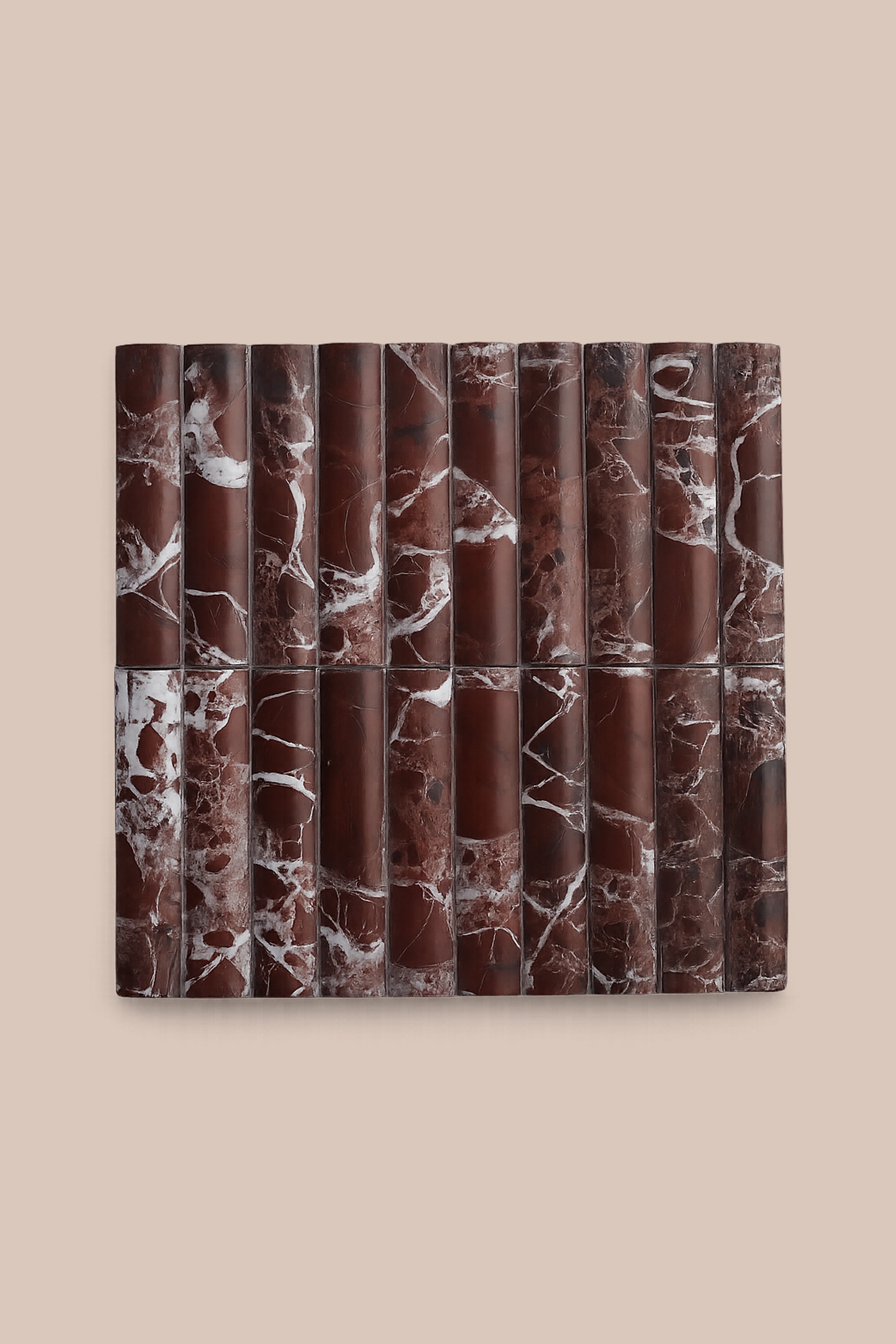 Fluted Stone Tile – 30 × 30 cm