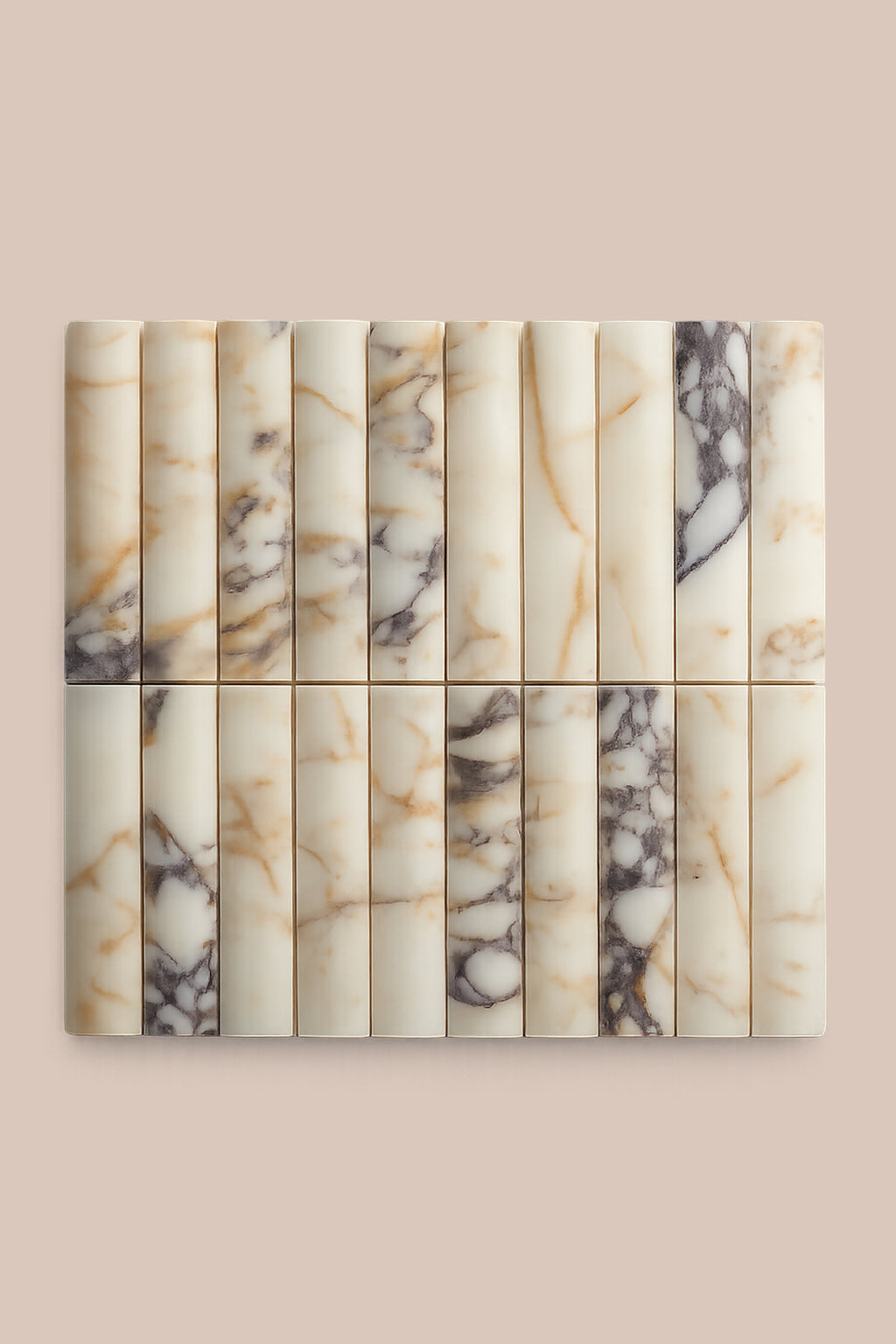 Fluted Stone Tile – 30 × 30 cm