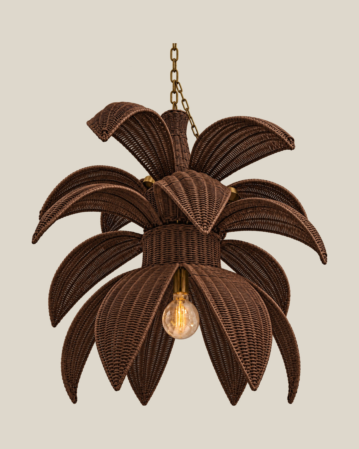PALM BLOOM Chandelier by LaLuz — Dark Walnut Brown