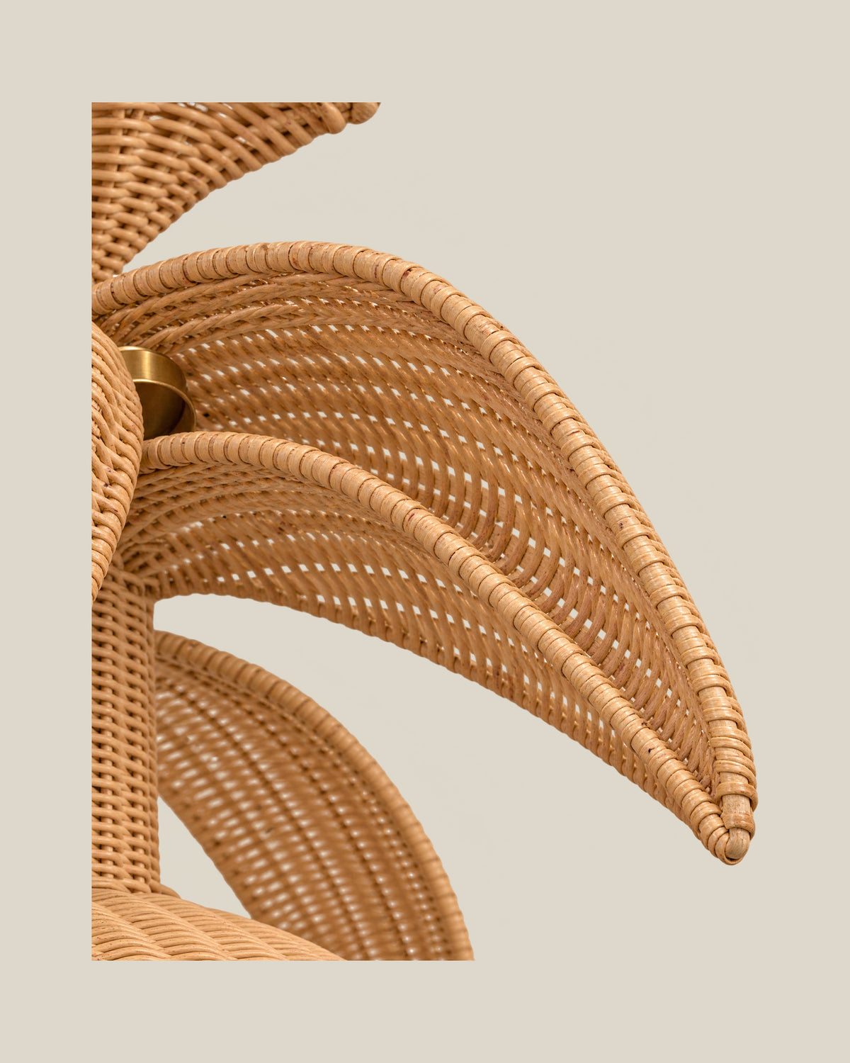 PALM BLOOM Chandelier by LaLuz — Woven Leaf Detail