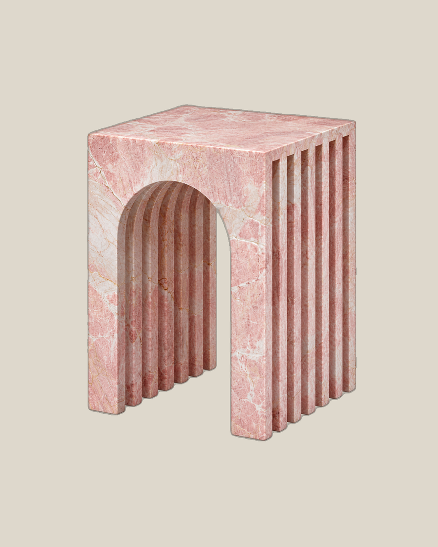 Pink Marble Side Table — supplied product view 1 on Bone