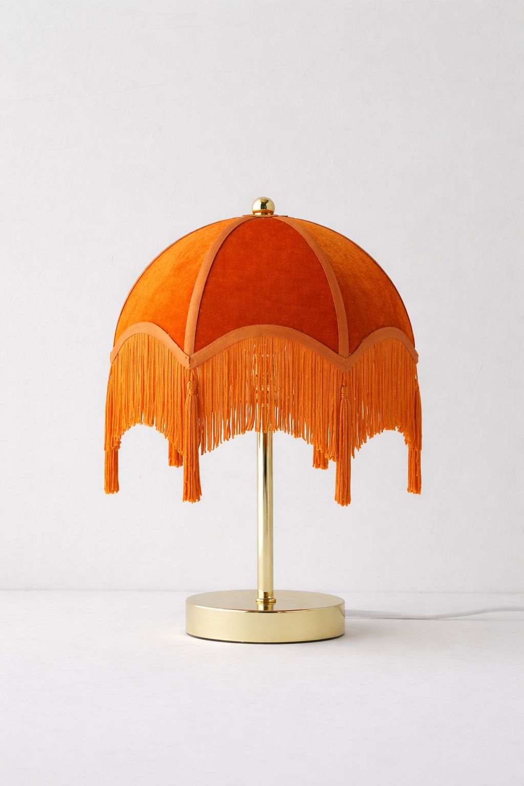 Vintage Velvet Table Lamp
