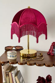 Vintage Velvet Table Lamp