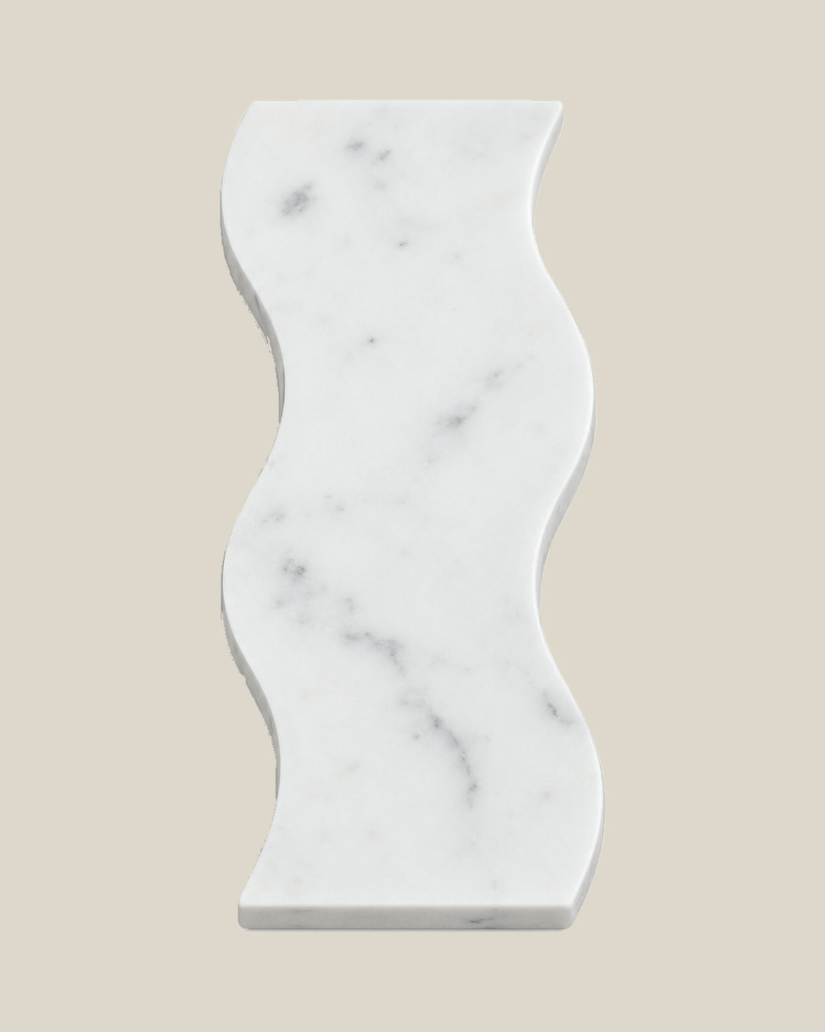 ATOMS Sezy Tray — White & Grey, top view on BONE background