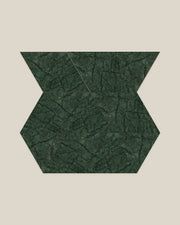 BLOC TRI-CHECKERS — Green × Green tile pattern on BONE background
