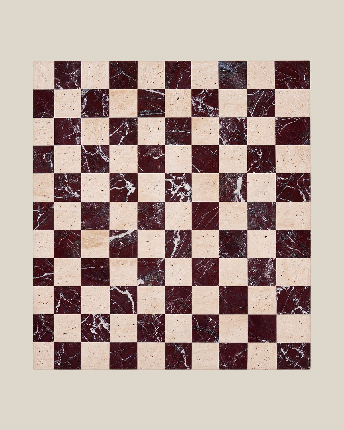 CHECKERED Coffee Bone 03 | CARVINGS | Bone #DED8CC