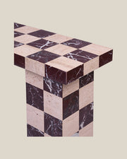CHECKERED Console Bone 04 | CARVINGS | Bone #DED8CC