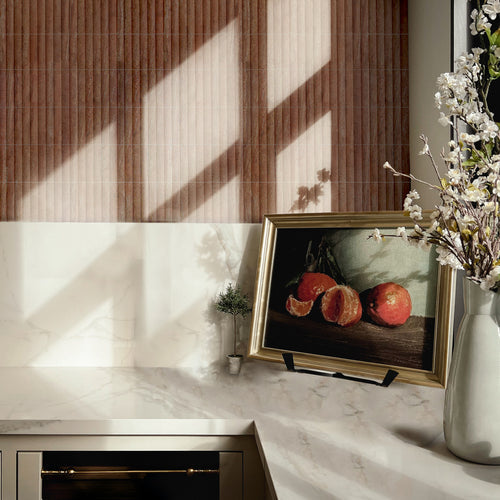 Fluted Stone Tile – 30 × 30 cm