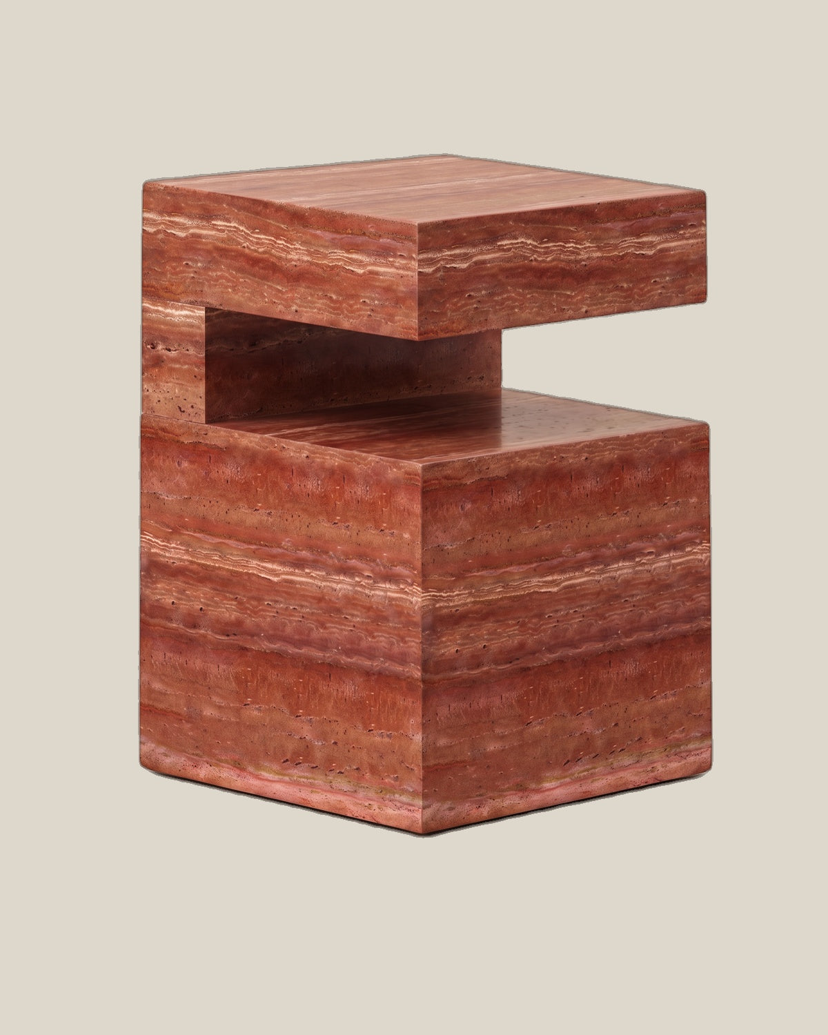 Cookie Side Table - red angle 3