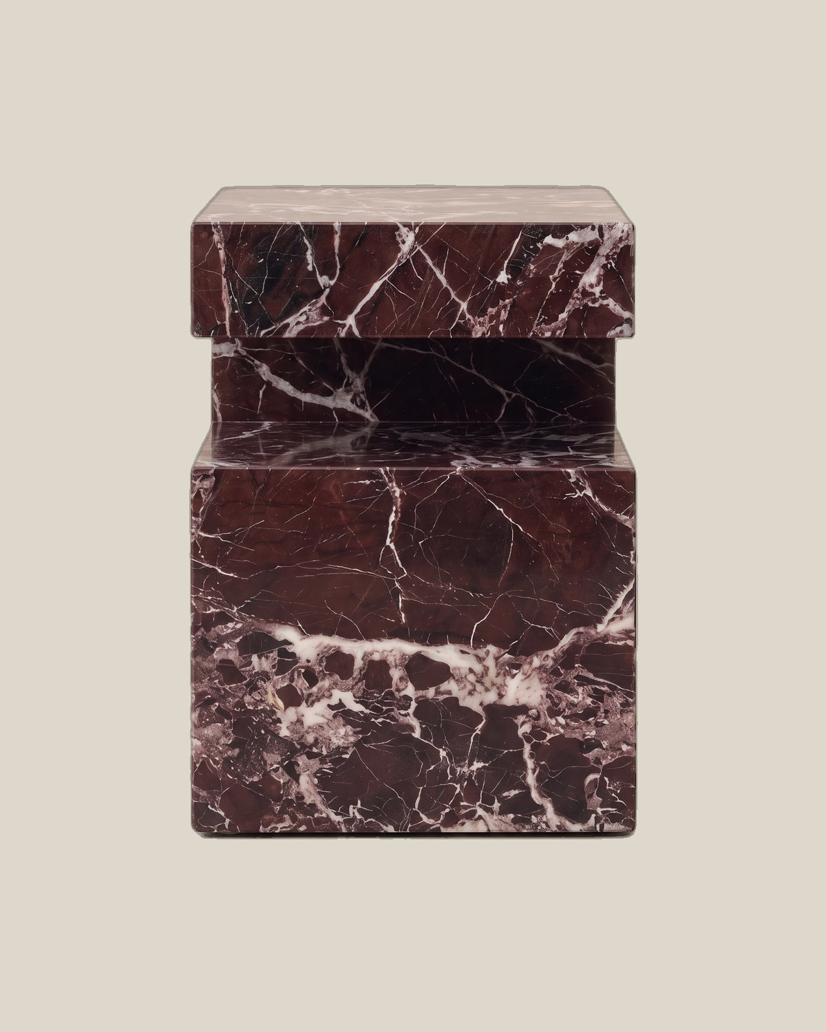 Cookie Side Table - rosso angle 2