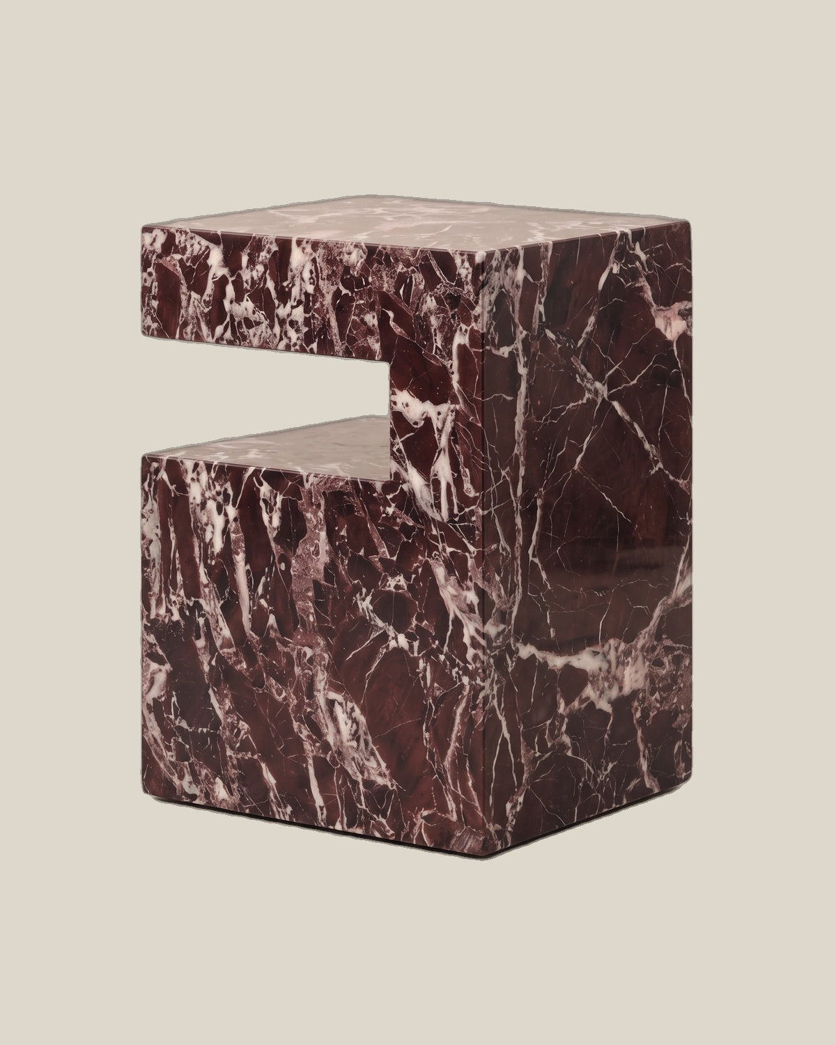 Cookie Side Table - rosso angle 3