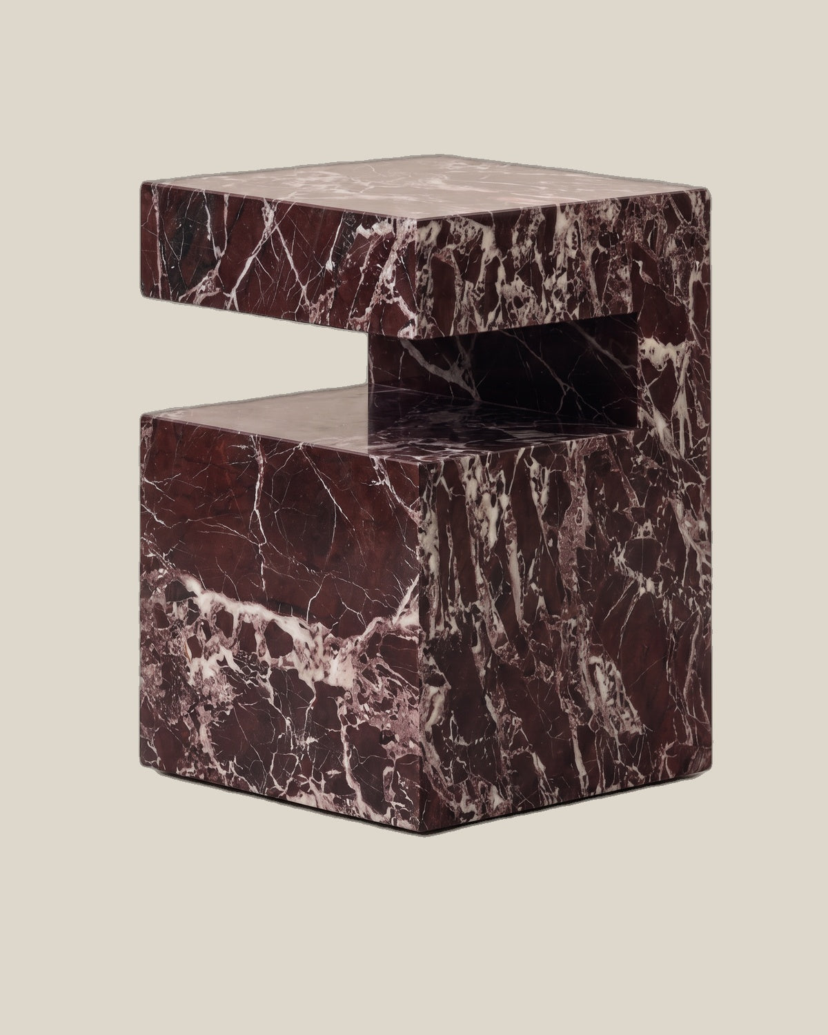Cookie Side Table - Rosso Levante - 40 x 40 x 52 cm