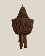 LA LUZ BRAIDELLE Pendant — Chocolate Brown Front