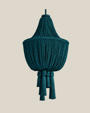 LA LUZ BRAIDELLE Pendant — Deep Teal Front