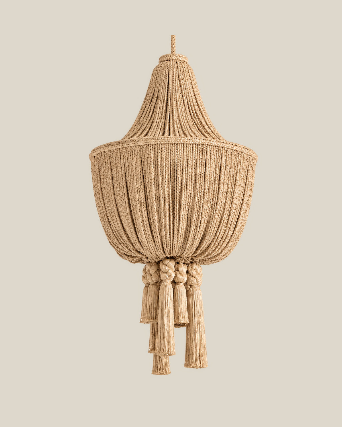 LA LUZ BRAIDELLE Pendant — Natural Beige Front