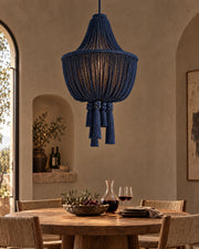 LA LUZ BRAIDELLE Pendant — Navy Blue Lifestyle