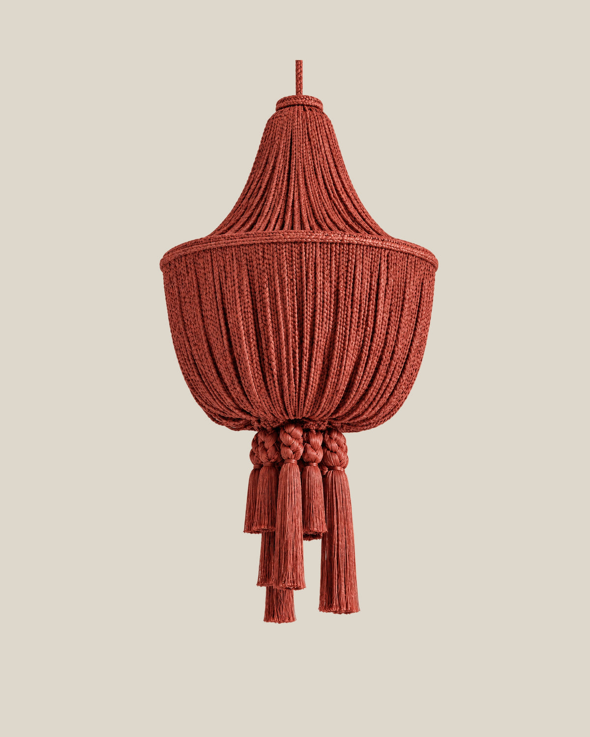 LA LUZ BRAIDELLE Pendant — Terracotta Front