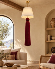 LA LUZ ÉTOILE Tassel Pendant — Burgundy Lifestyle