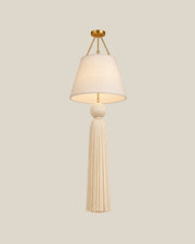 LA LUZ ÉTOILE Tassel Pendant — Cream Front