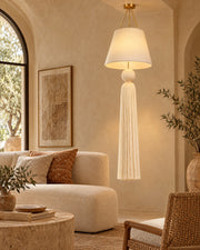 LA LUZ ÉTOILE Tassel Pendant — Cream Lifestyle