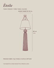 LA LUZ ÉTOILE Tassel Pendant — Dimensioned Outline