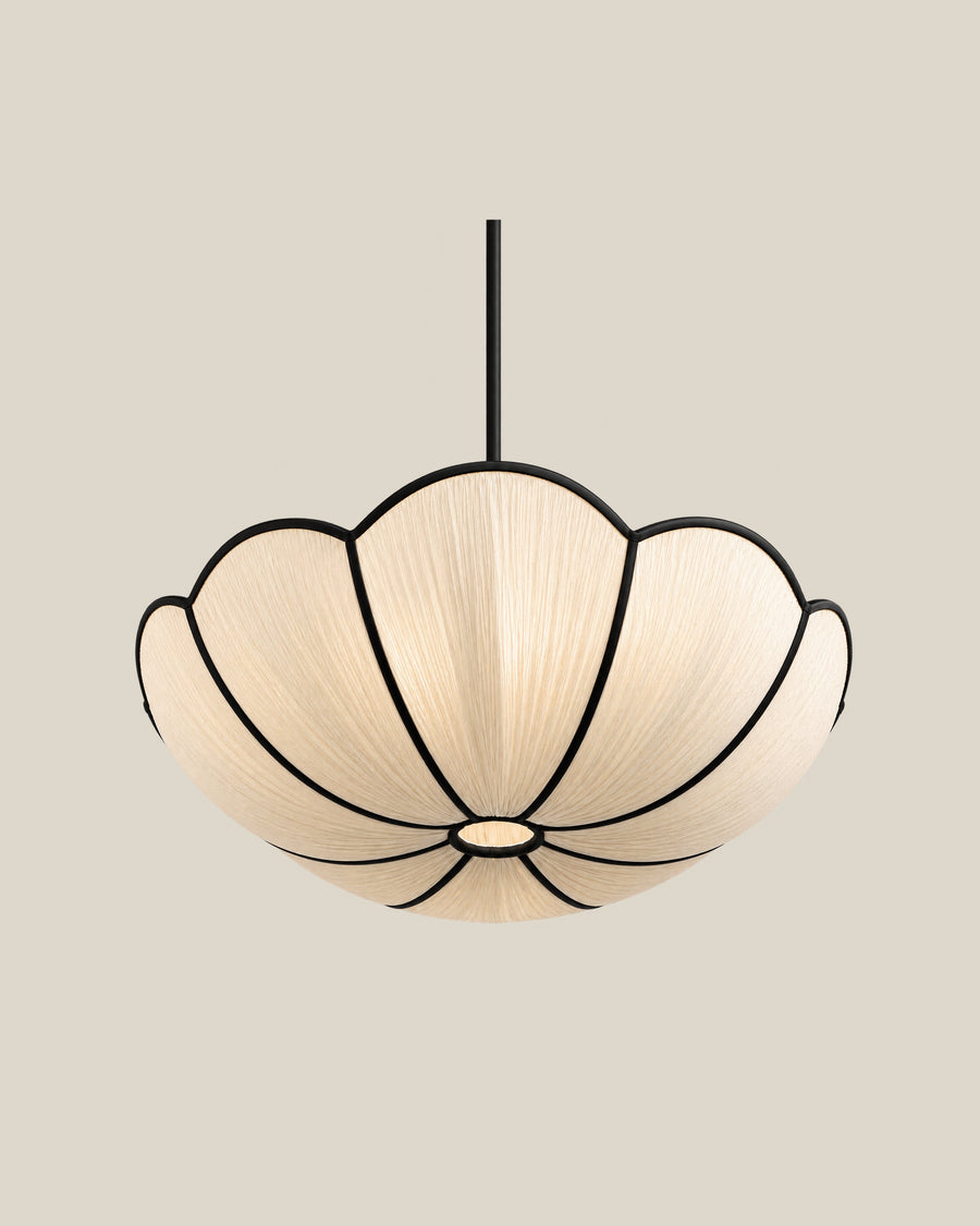 LA LUZ FLORA Pendant Chandelier — Black Front