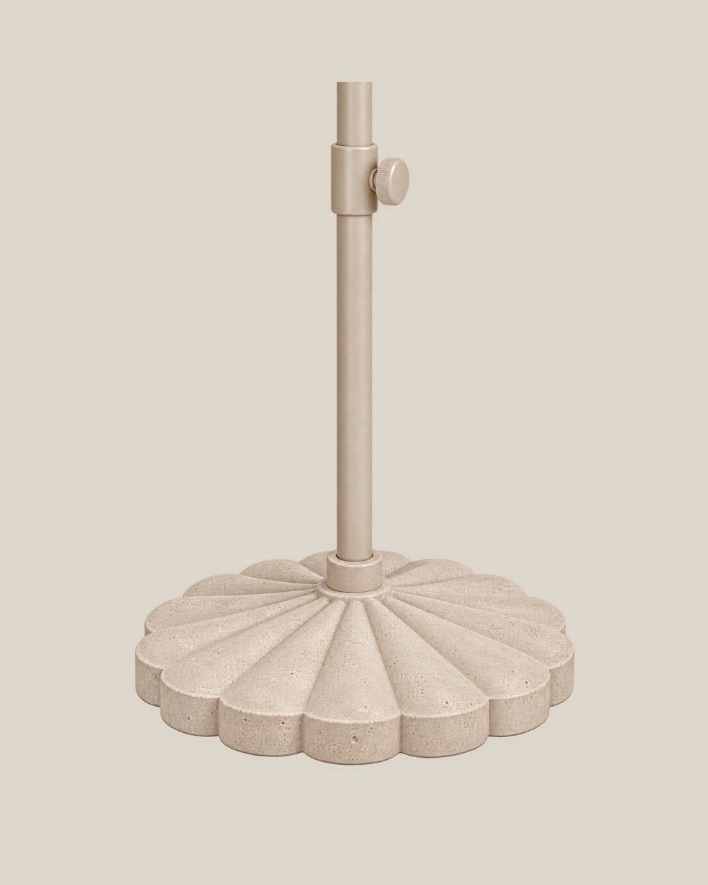LA LUZ Fringed Parasol Umbrella Shared Base Detail