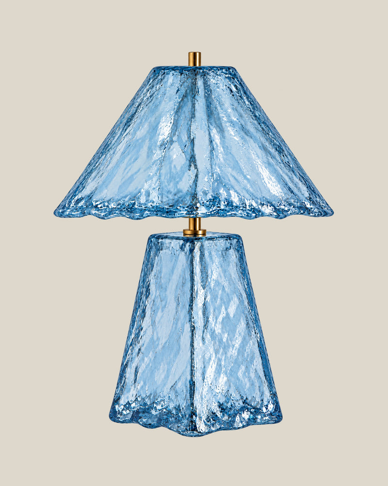 LA LUZ GLACÉ Table Lamp — Blue Front