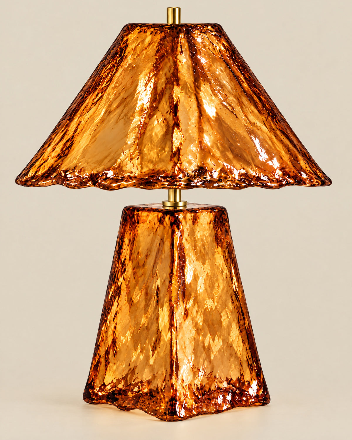 LA LUZ GLACÉ Table Lamp — Deep Amber Studio