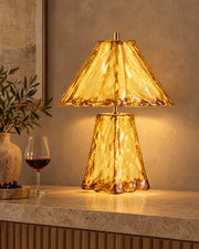 LA LUZ GLACÉ Table Lamp — Golden Amber Lifestyle