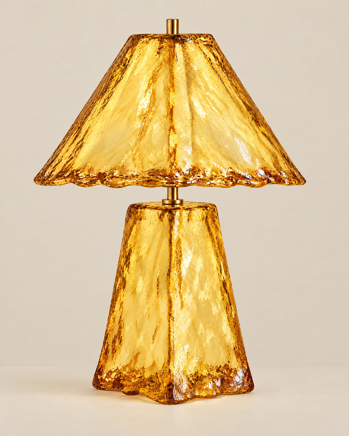 LA LUZ GLACÉ Table Lamp — Golden Amber Studio
