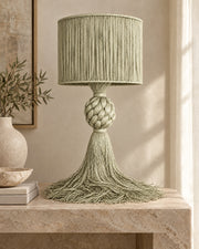 LA LUZ MUSE Table Lamp — Light Mint Green Lifestyle