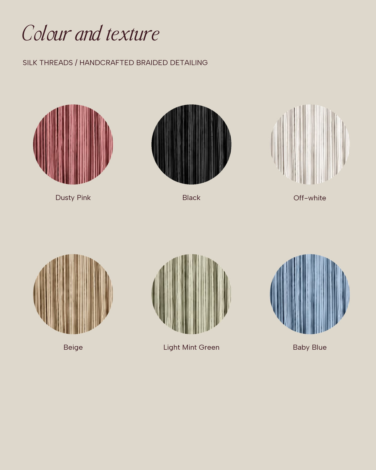 LA LUZ MUSE Table Lamp — Material and Colour Swatches