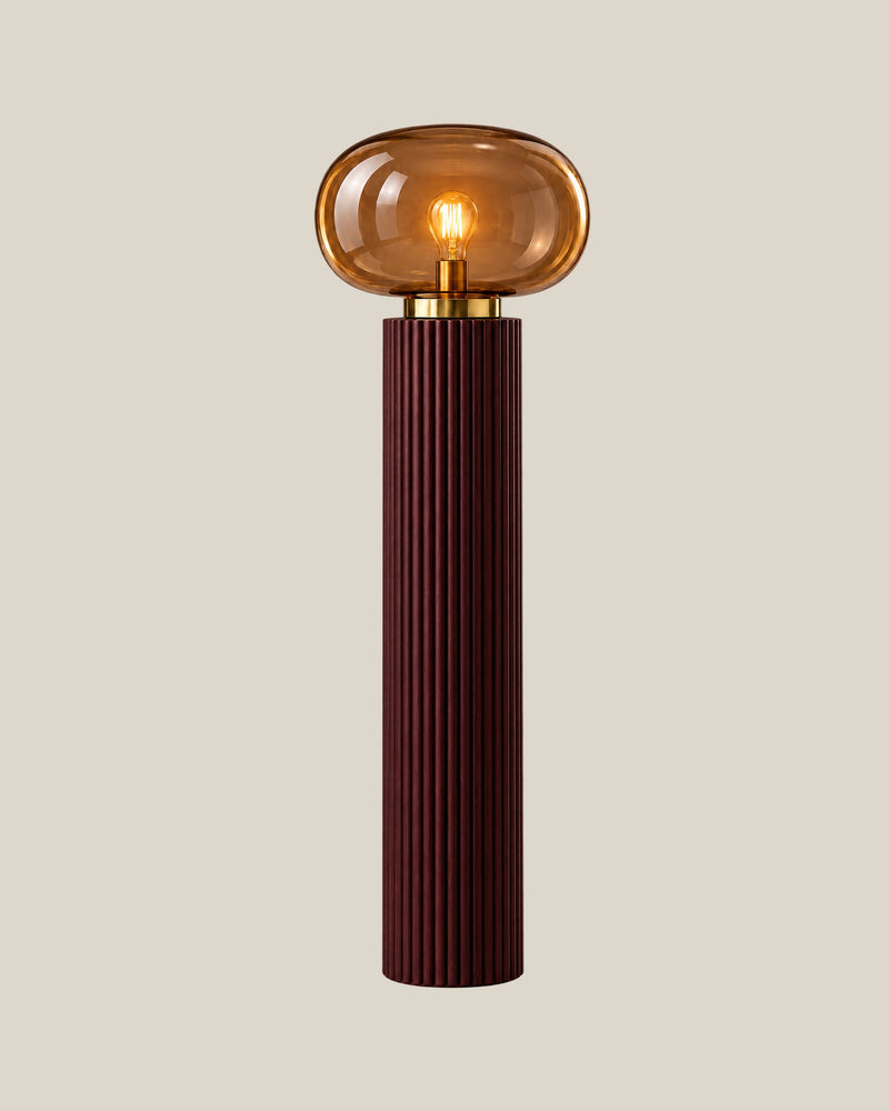 LA LUZ SOLARA Floor Lamp — Dark Burgundy Front