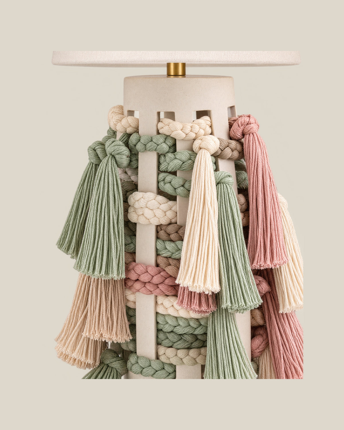 LA LUZ TASSELLE Table Lamp — Pastel Tassel Detail