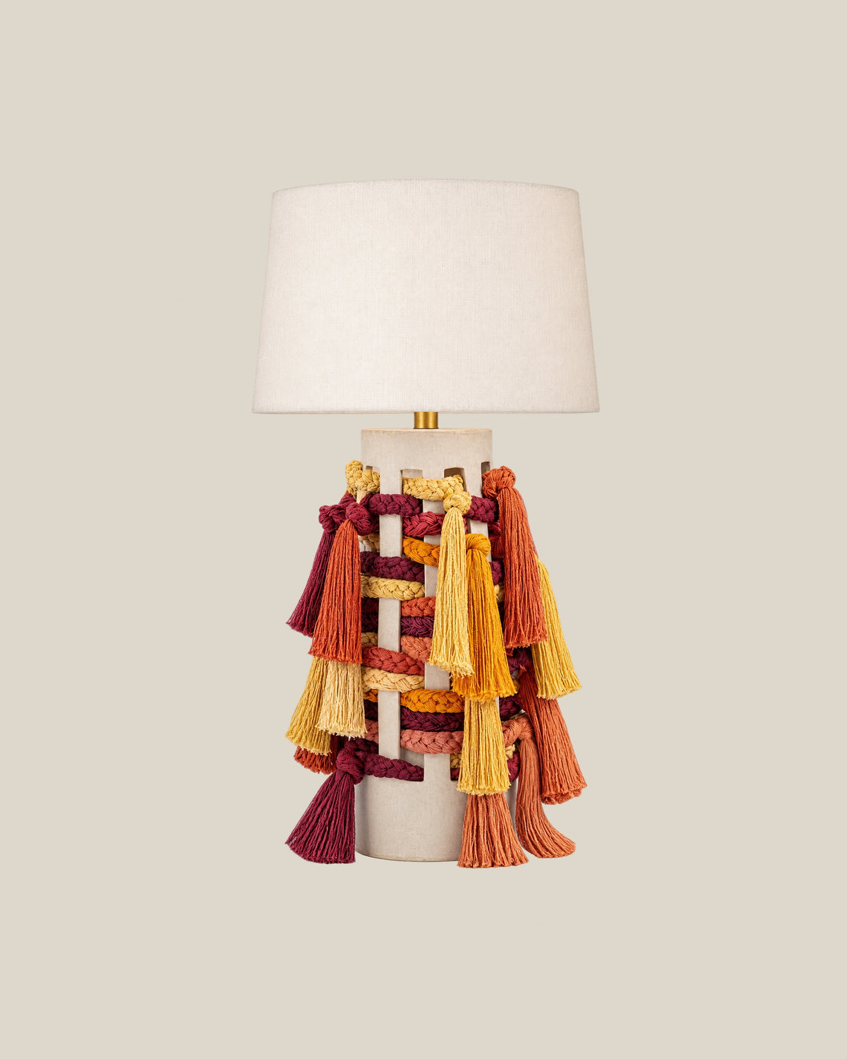 LA LUZ TASSELLE Table Lamp — Sunset Front