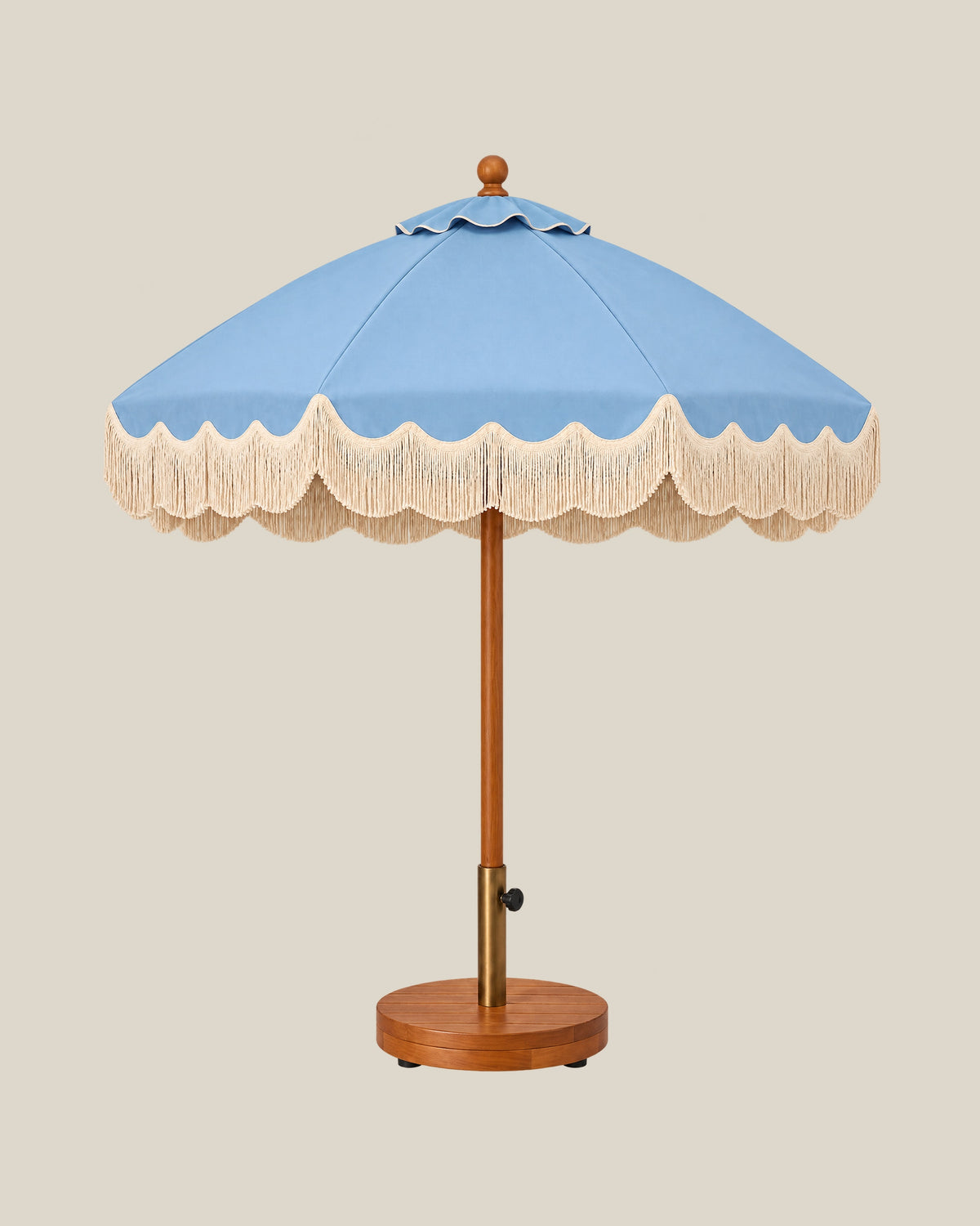 Ripple Edge Umbrella — Light Blue Front