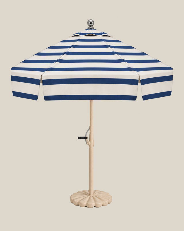 Riviera Navy Striped Umbrella