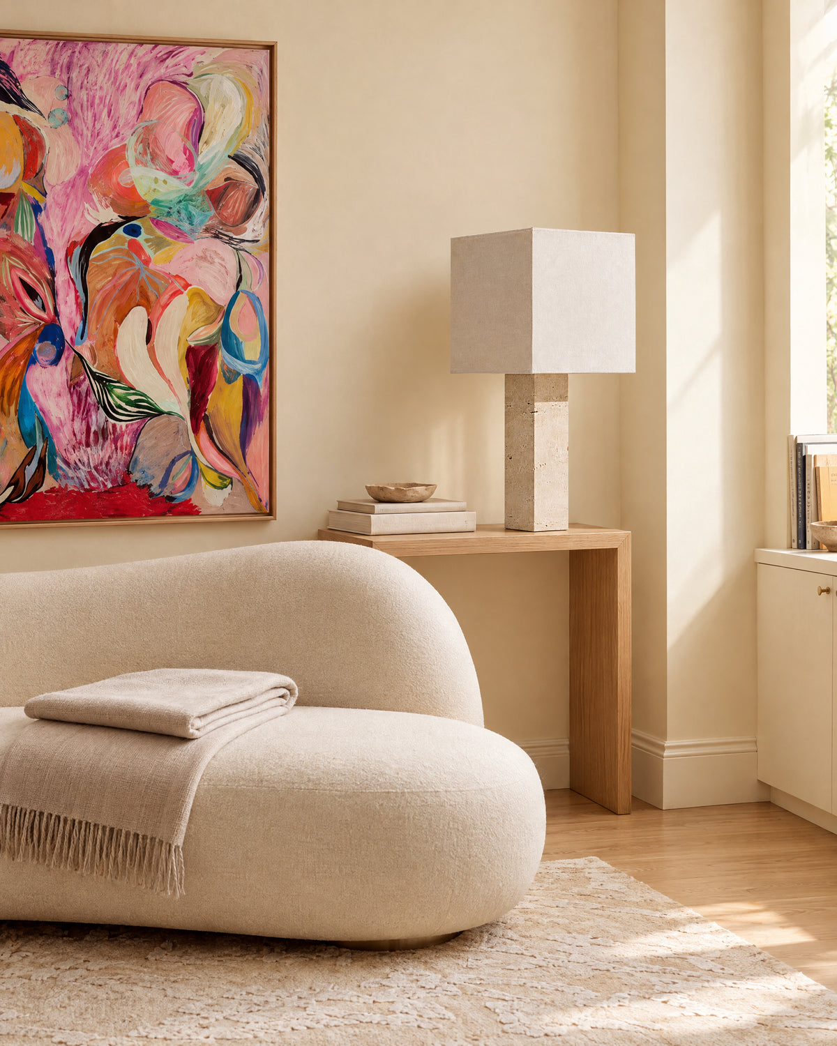 Roma Table Lamp in a lifestyle setting inspired by the supplied home references, scene 4.